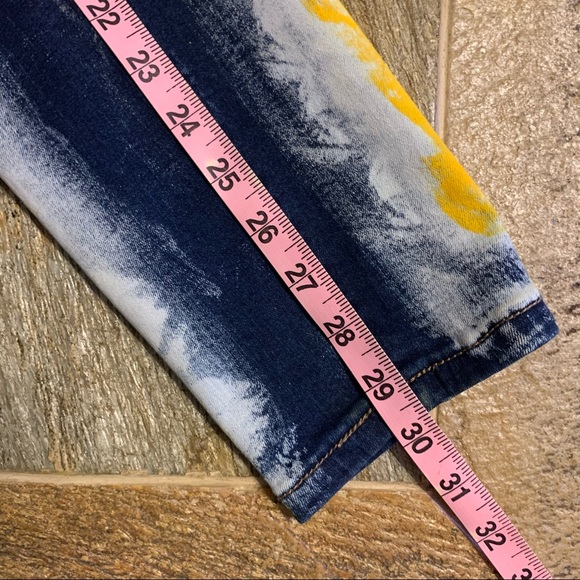 Redfox High Rise Destroyed Painted Skinny Jeans 13 - Picture 10 of 13